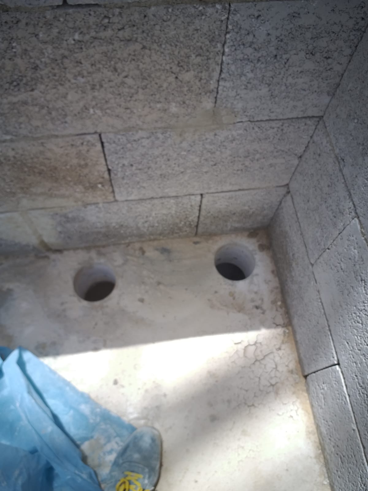 Core drilling through blockwork by Ceci Installations